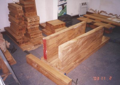 Teak for cannon carriages