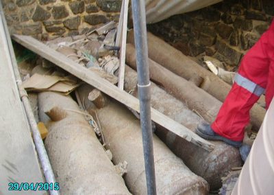 Neglected cannon awaiting conservation