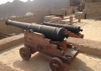 Cannon on new carriage at Mutrah