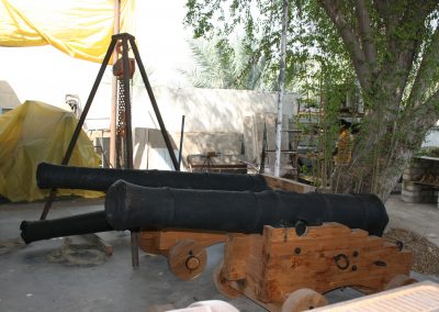 Cannon being assembled